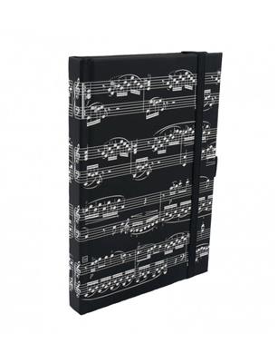 Notebook sheet music black A6 