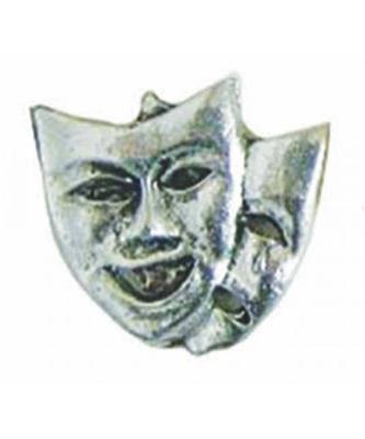 Pewter Pin Badge Theatrical Masks